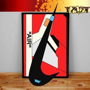 Nike x Off White shoe Hypebeast Poster Decor, Virgil Abloh Nike Poster, LV Print